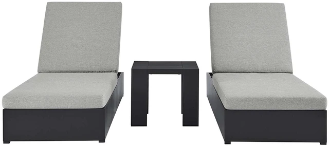 Main image of Tahoe 3-Piece Outdoor Patio Powder-Coated Aluminum Chaise Lounge Set by Modway