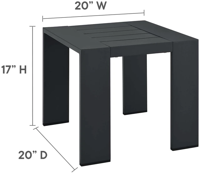 Alt view image 5 of 7 - Tahoe 3-Piece Outdoor Patio Powder-Coated Aluminum Chaise Lounge Set by Modway