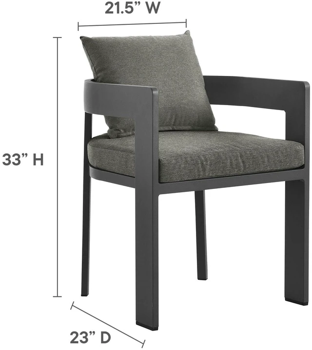 Alt view image 2 of 7 - Tahoe 9-Piece Outdoor Patio Aluminum Dining Set by Modway