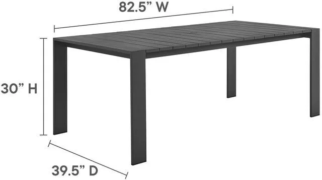 Alt view image 3 of 7 - Tahoe 9-Piece Outdoor Patio Aluminum Dining Set by Modway