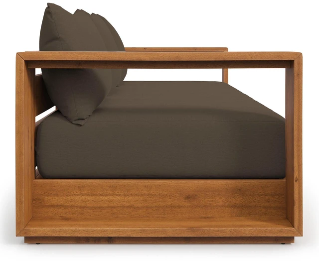 Alt view image 5 of 7 - Tahoe Outdoor Patio Acacia Wood Sofa by Modway