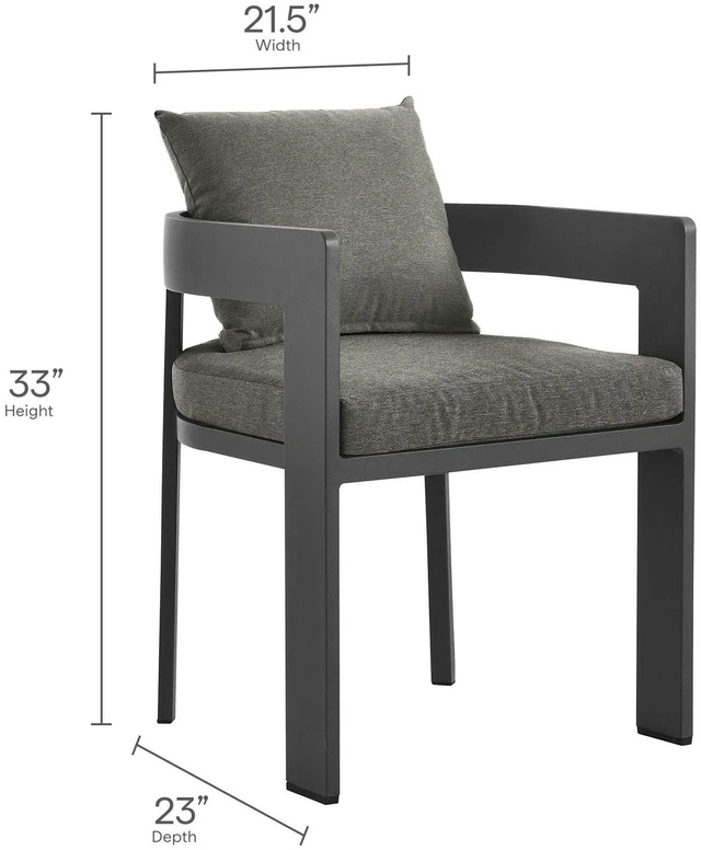 Alt view image 4 of 7 - Tahoe 9-Piece Outdoor Patio Aluminum Dining Set With Extendable Table by Modway