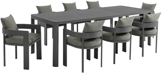 Main image of Tahoe 9-Piece Outdoor Patio Aluminum Dining Set With Extendable Table by Modway