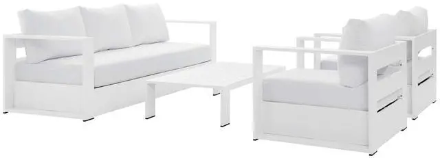 Main image of Tahoe Outdoor Patio Powder-Coated Aluminum 4-Piece Set Gray Charcoal EEI-5749-GRY-CHA
