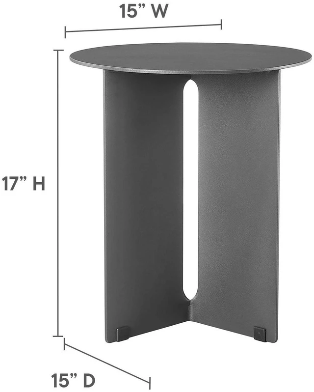 Alt view image 3 of 7 - Tecton Outdoor Patio Aluminum Side Table by Modway