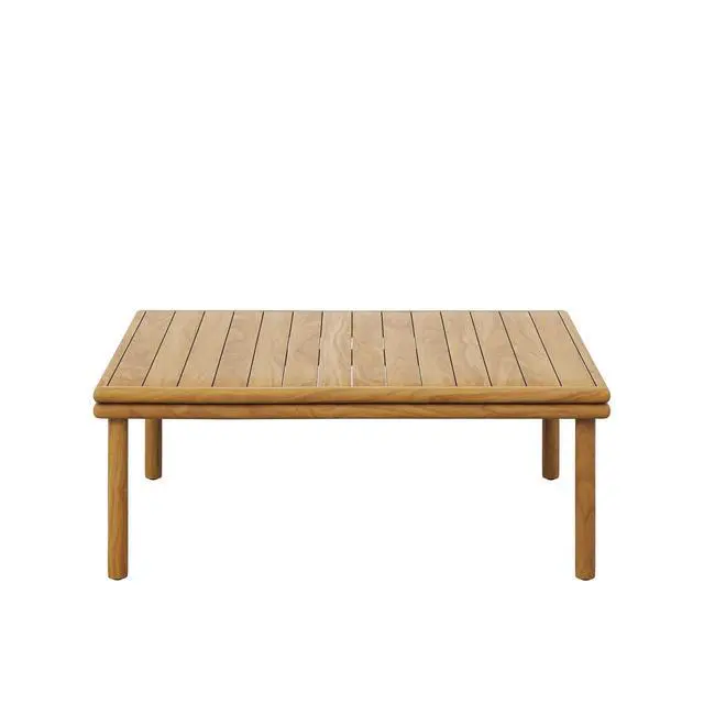 Alt view image 5 of 7 - Wren Outdoor Patio Teak Wood Coffee Table