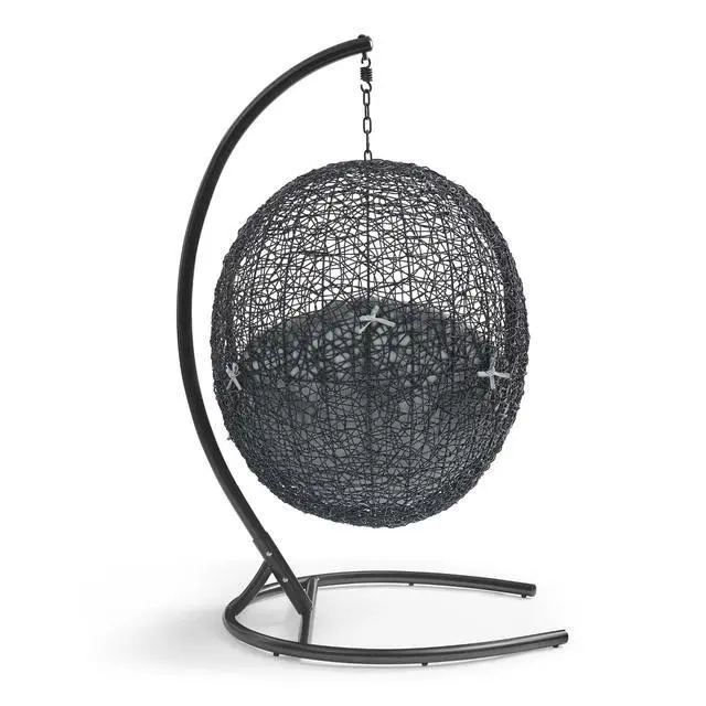 Alt view image 7 of 11 - Encase Swing Outdoor Patio Lounge Chair - Gray