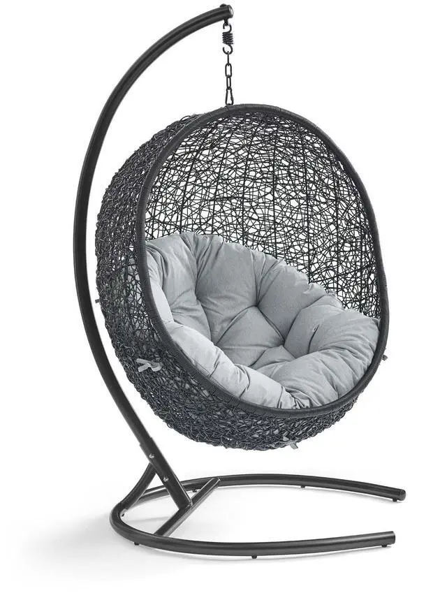Alt view image 5 of 11 - Encase Swing Outdoor Patio Lounge Chair - Gray