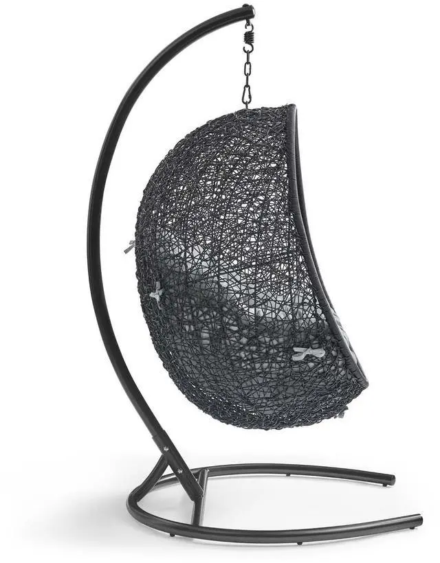 Alt view image 6 of 11 - Encase Swing Outdoor Patio Lounge Chair - Gray