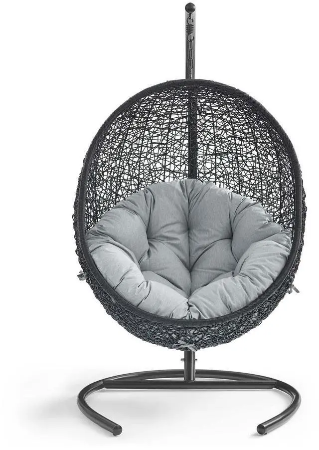 Alt view image 8 of 11 - Encase Swing Outdoor Patio Lounge Chair - Gray
