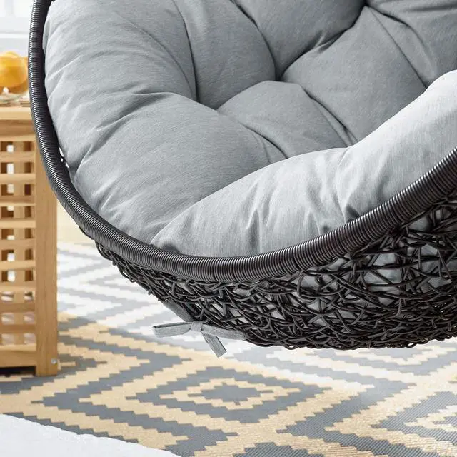 Alt view image 10 of 11 - Encase Swing Outdoor Patio Lounge Chair - Gray