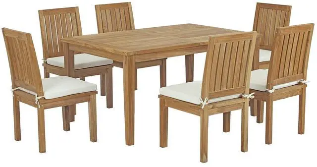 Main image of Marina 7 Piece Outdoor Patio Teak Dining Set