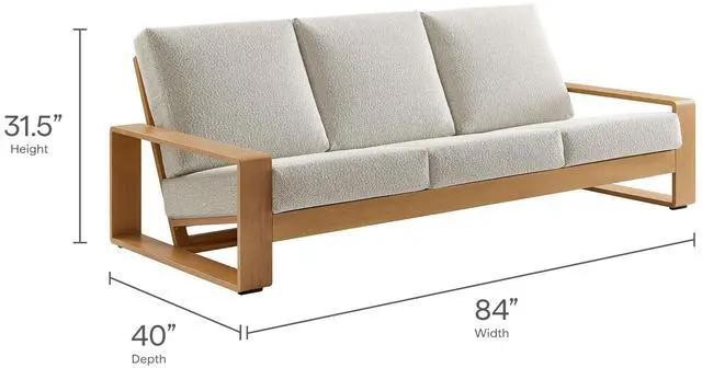 Alt view image 4 of 7 - Lirienne 2-Piece Outdoor Patio Aluminum Faux Wood Furniture Set