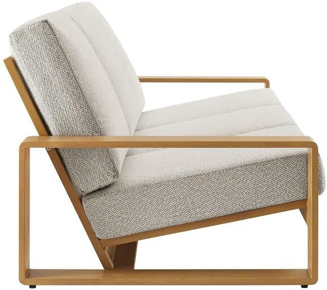 Alt view image 5 of 7 - Lirienne 2-Piece Outdoor Patio Aluminum Faux Wood Furniture Set