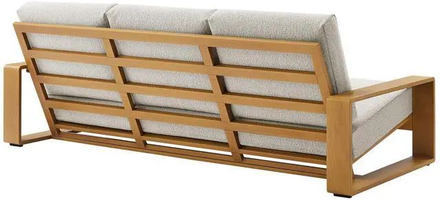 Alt view image 6 of 7 - Lirienne 2-Piece Outdoor Patio Aluminum Faux Wood Furniture Set
