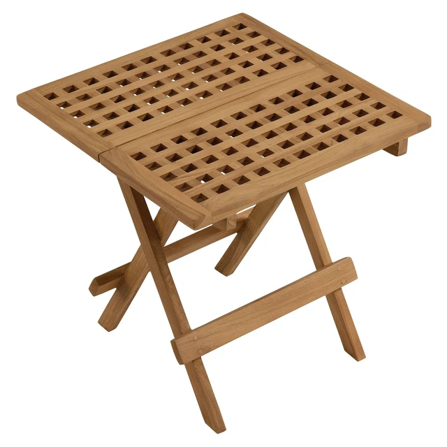 Alt view image 6 of 7 - Vienna Outdoor Patio Teak Wood Side Table