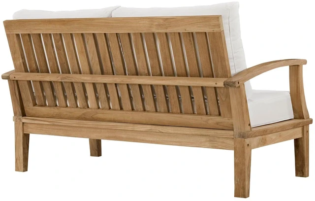 Alt view image 11 of 13 - Marina 4 Piece Outdoor Patio Teak Set - Natural Gray
