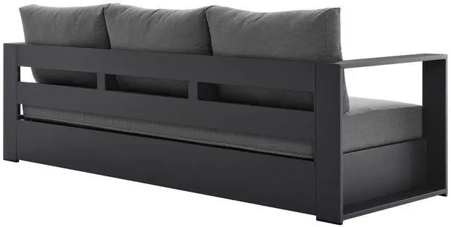 Alt view image 4 of 7 - Tahoe Outdoor Patio Powder-Coated Aluminum 2-Piece Set Gray Charcoal EEI-5750-GRY-CHA