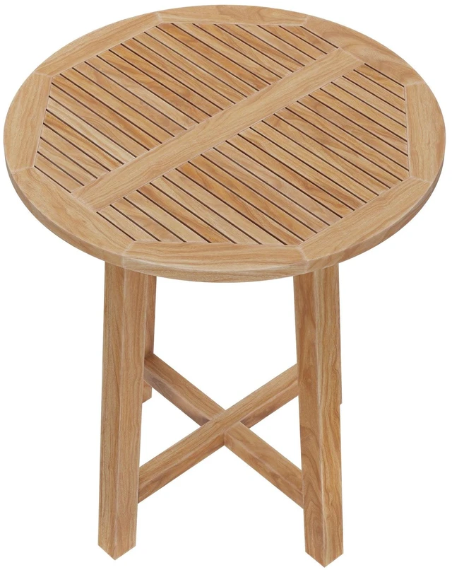 Alt view image 4 of 7 - Wellspring 36" Outdoor Patio Teak Wood Bar Table