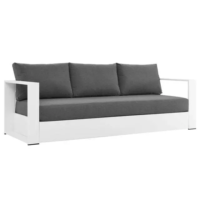 Alt view image 5 of 7 - Tahoe Outdoor Patio Powder-Coated Aluminum 3-Piece Set Gray Charcoal EEI-5748-GRY-CHA