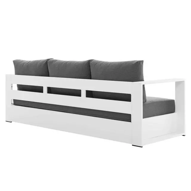 Alt view image 6 of 7 - Tahoe Outdoor Patio Powder-Coated Aluminum 3-Piece Set Gray Charcoal EEI-5748-GRY-CHA