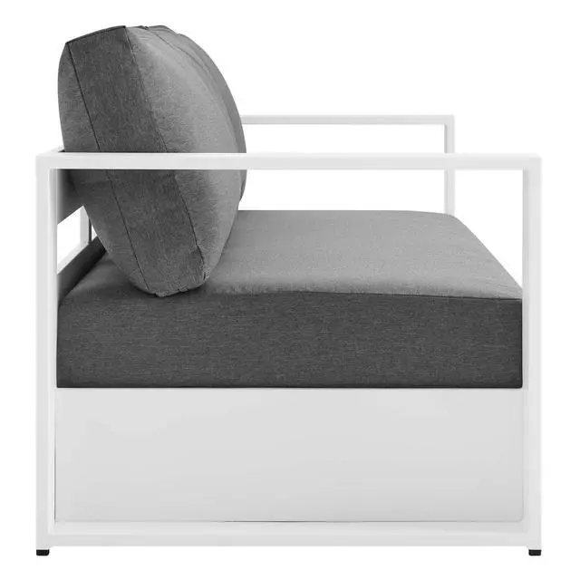 Alt view image 7 of 7 - Tahoe Outdoor Patio Powder-Coated Aluminum 3-Piece Set Gray Charcoal EEI-5748-GRY-CHA