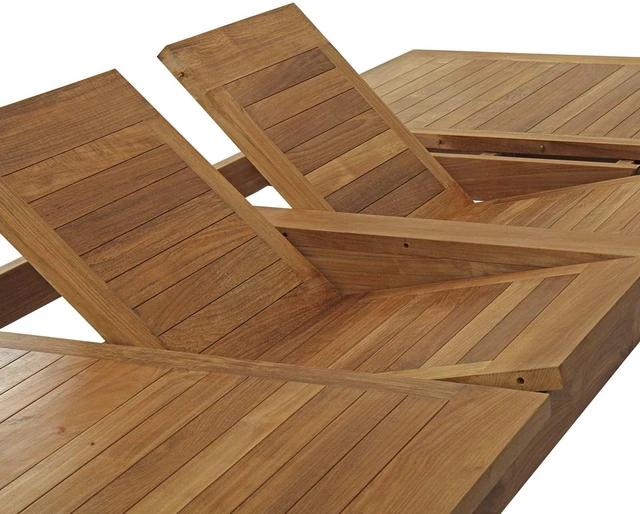 Alt view image 13 of 13 - Marina 9 Piece Outdoor Patio Teak Dining Set Natural White