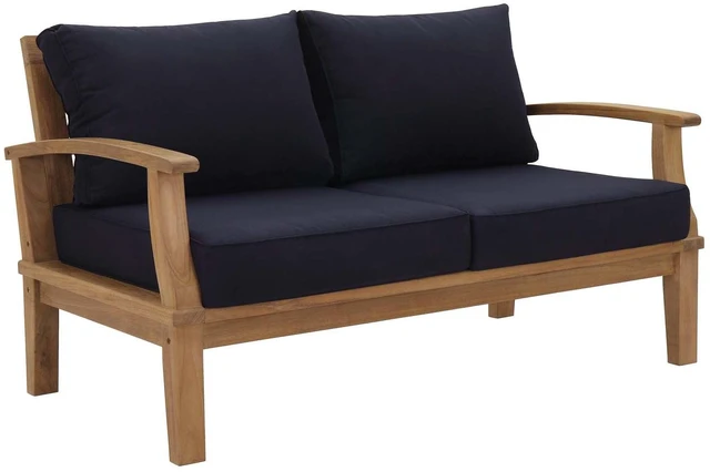 Main image of Marina Outdoor Patio Teak Loveseat Natural