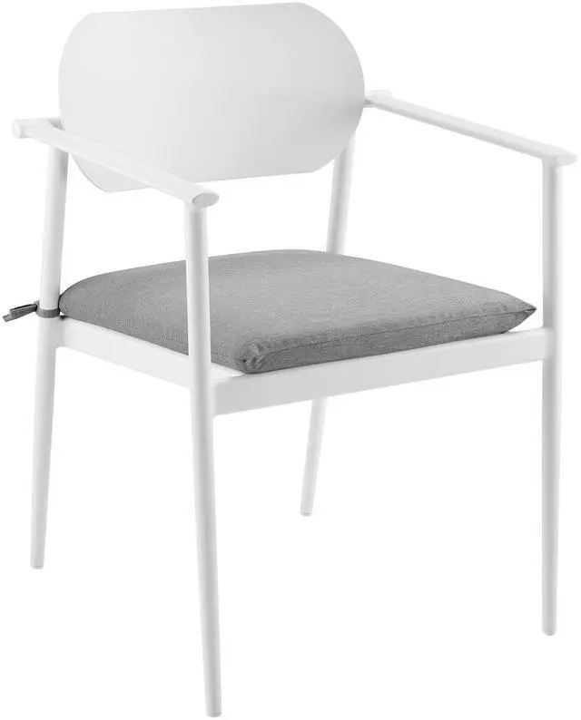 Alt view image 3 of 7 - Aeris Stackable Outdoor Patio Aluminum Dining Armchair Set of 2
