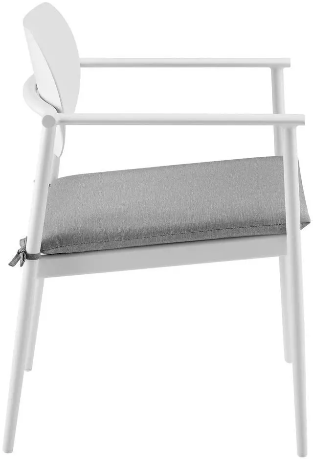 Alt view image 4 of 7 - Aeris Stackable Outdoor Patio Aluminum Dining Armchair Set of 2