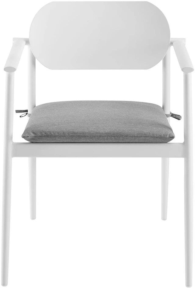 Alt view image 6 of 7 - Aeris Stackable Outdoor Patio Aluminum Dining Armchair Set of 2