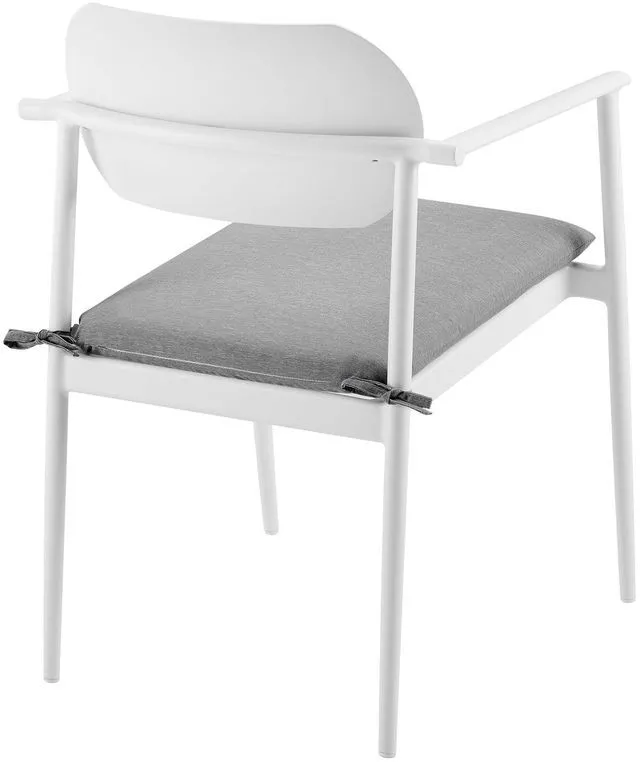 Alt view image 5 of 7 - Aeris Stackable Outdoor Patio Aluminum Dining Armchair Set of 2