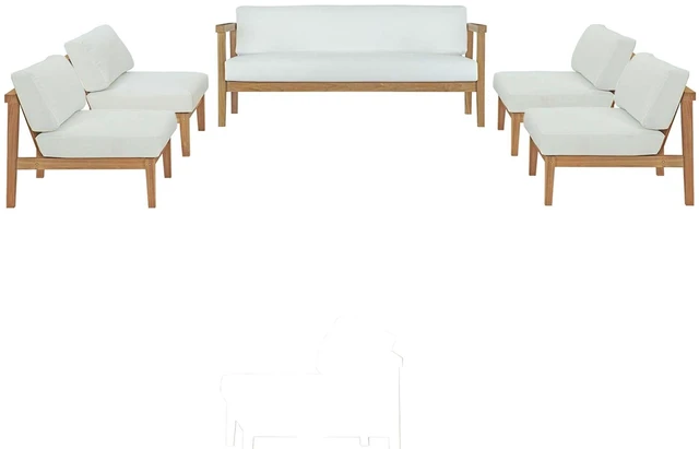 Main image of Bayport 5 Piece Outdoor Patio Teak Set