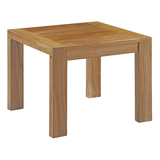 Alt view image 6 of 7 - Bayport 5 Piece Outdoor Patio Teak Set Natural White