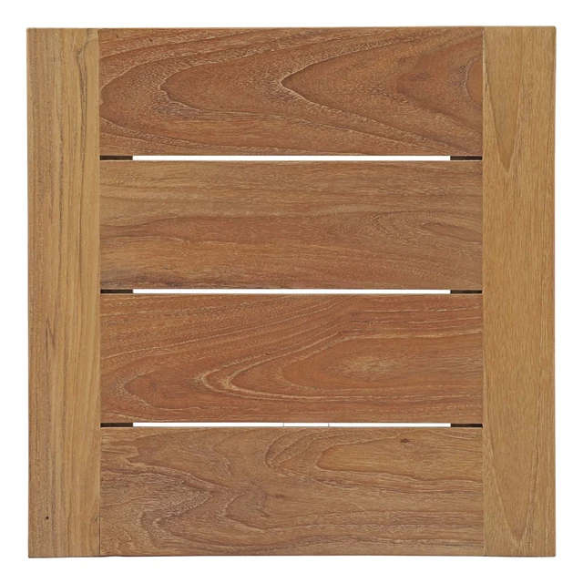 Alt view image 7 of 7 - Bayport 5 Piece Outdoor Patio Teak Set Natural White