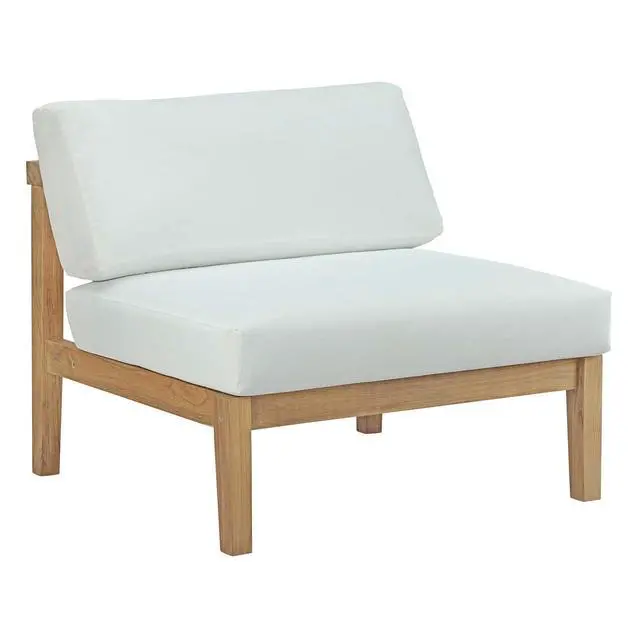 Alt view image 6 of 10 - Bayport Outdoor Patio Teak Armless - Natural White