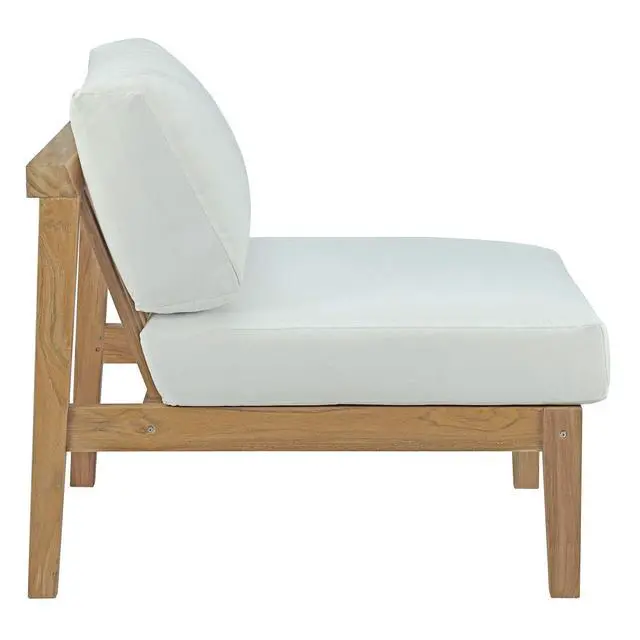 Alt view image 7 of 10 - Bayport Outdoor Patio Teak Armless - Natural White