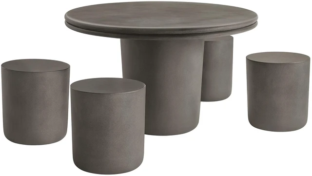 Main image of Brion Indoor - Outdoor Patio Concrete 5 Piece Dining Table Set by Modway