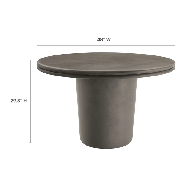 Alt view image 3 of 7 - Brion Indoor - Outdoor Patio Concrete 5 Piece Dining Table Set by Modway