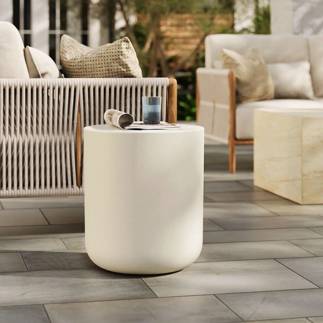Alt view image 6 of 7 - Brion Indoor - Outdoor Patio Concrete Stool