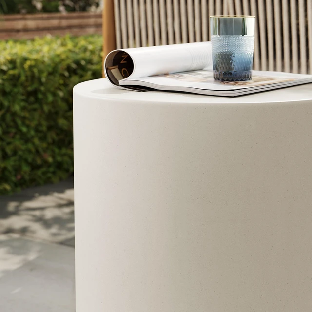 Alt view image 7 of 7 - Brion Indoor - Outdoor Patio Concrete Stool
