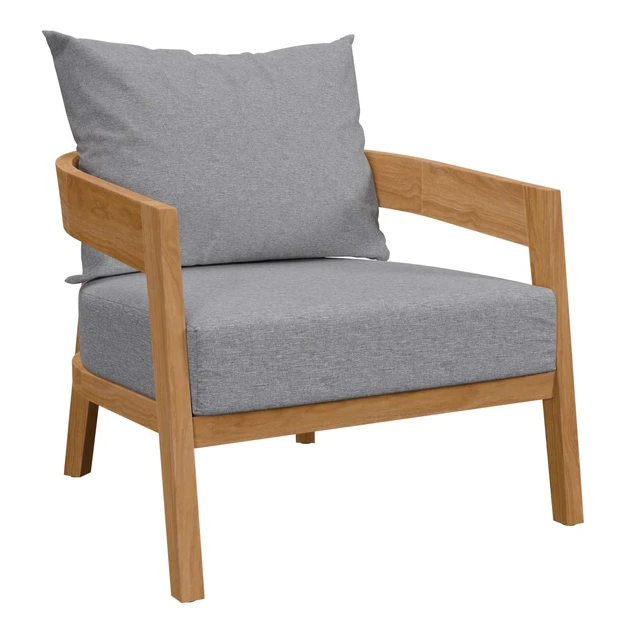 Alt view image 7 of 13 - Brisbane Teak Wood Outdoor Patio Armchair