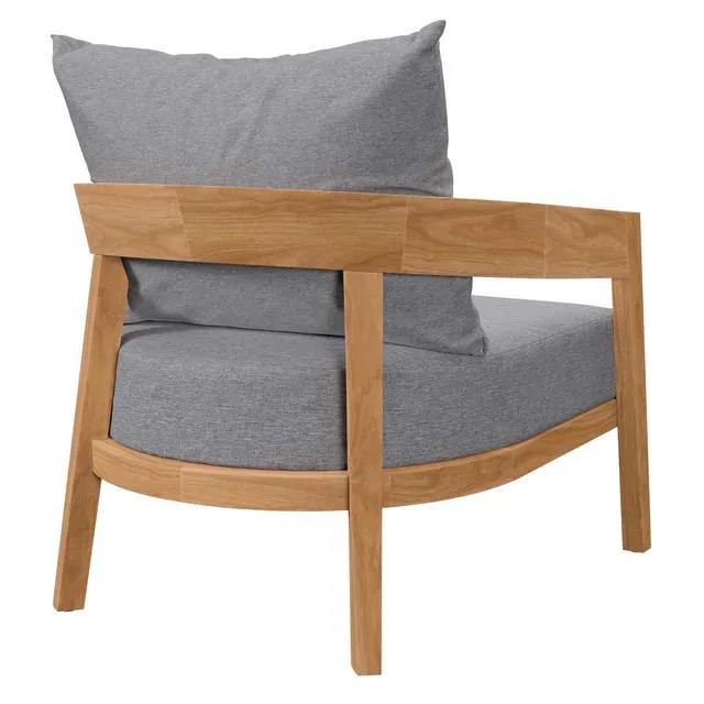 Alt view image 9 of 13 - Brisbane Teak Wood Outdoor Patio Armchair