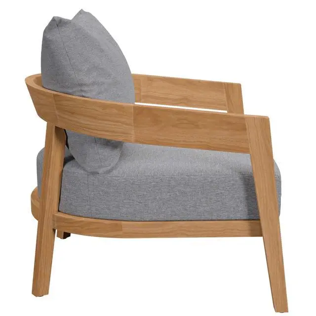 Alt view image 8 of 13 - Brisbane Teak Wood Outdoor Patio Armchair