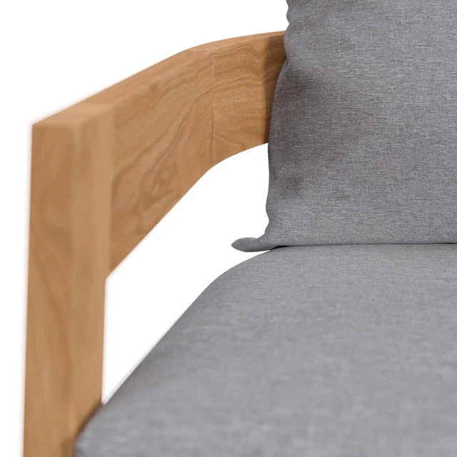 Alt view image 11 of 13 - Brisbane Teak Wood Outdoor Patio Armchair