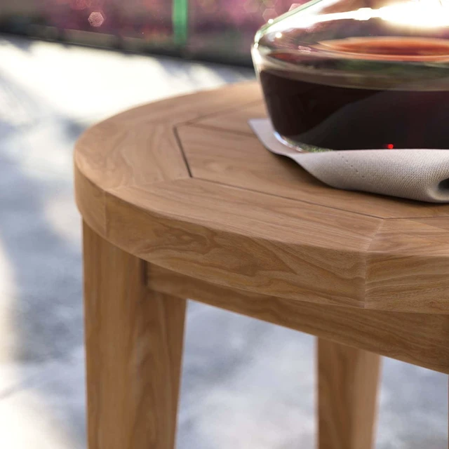 Alt view image 13 of 13 - Brisbane Teak Wood Outdoor Patio Side Table
