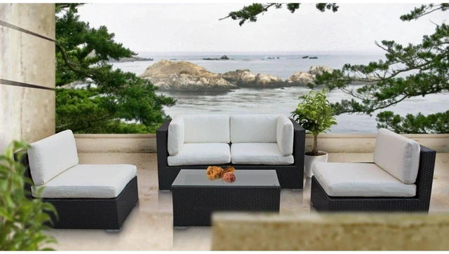 Alt view image 2 of 3 - Camfora 5 Piece Outdoor Patio Sectional Set
