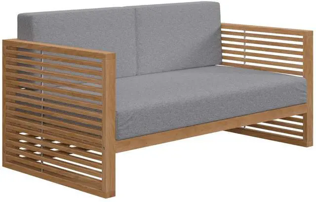 Alt view image 7 of 13 - Carlsbad Teak Wood Outdoor Patio Loveseat