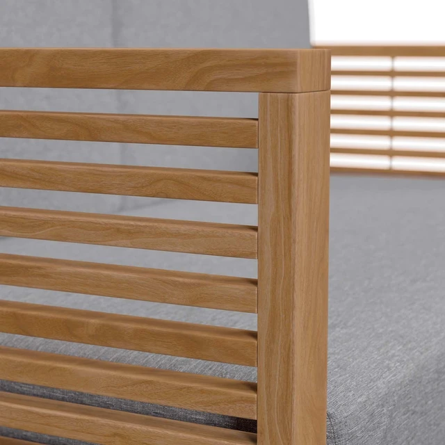 Alt view image 11 of 13 - Carlsbad Teak Wood Outdoor Patio Loveseat