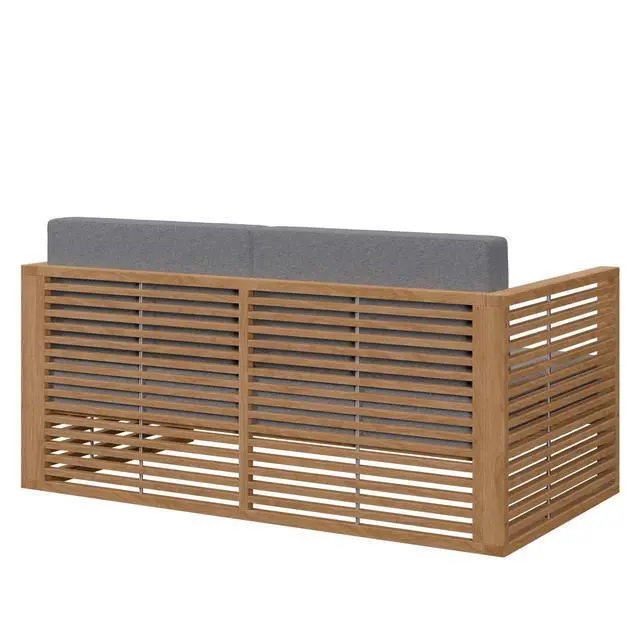 Alt view image 9 of 13 - Carlsbad Teak Wood Outdoor Patio Loveseat